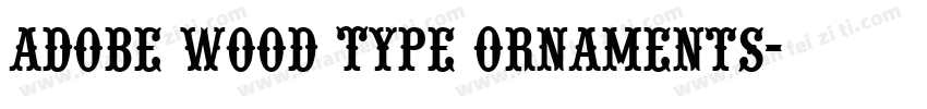 Adobe Wood Type Ornaments字体转换